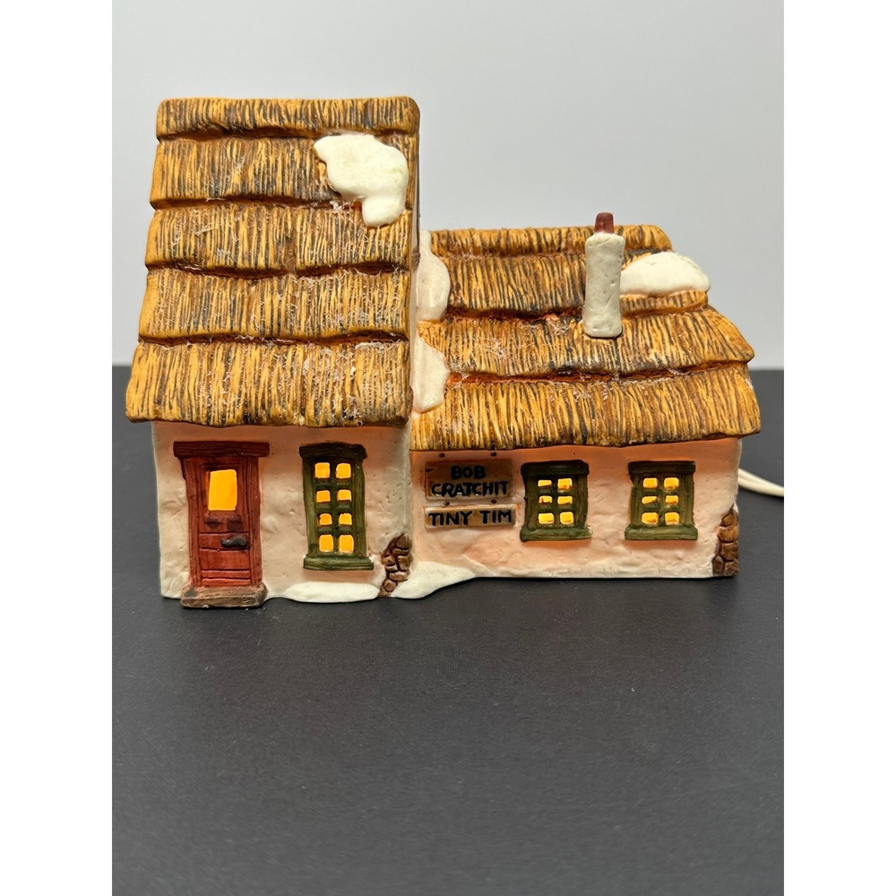 Dept 56 Bob Cratchit‎ Tiny Tim Christmas Carol Dickens Series 1986 Village House